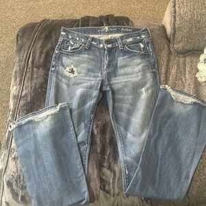 7 For All Mankind Light Blue Boot Cut Jeans